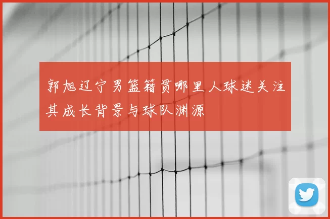 郭旭辽宁男篮籍贯哪里人球迷关注其成长背景与球队渊源